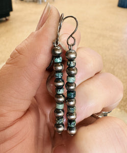 NP and Faux Turquoise Earrings