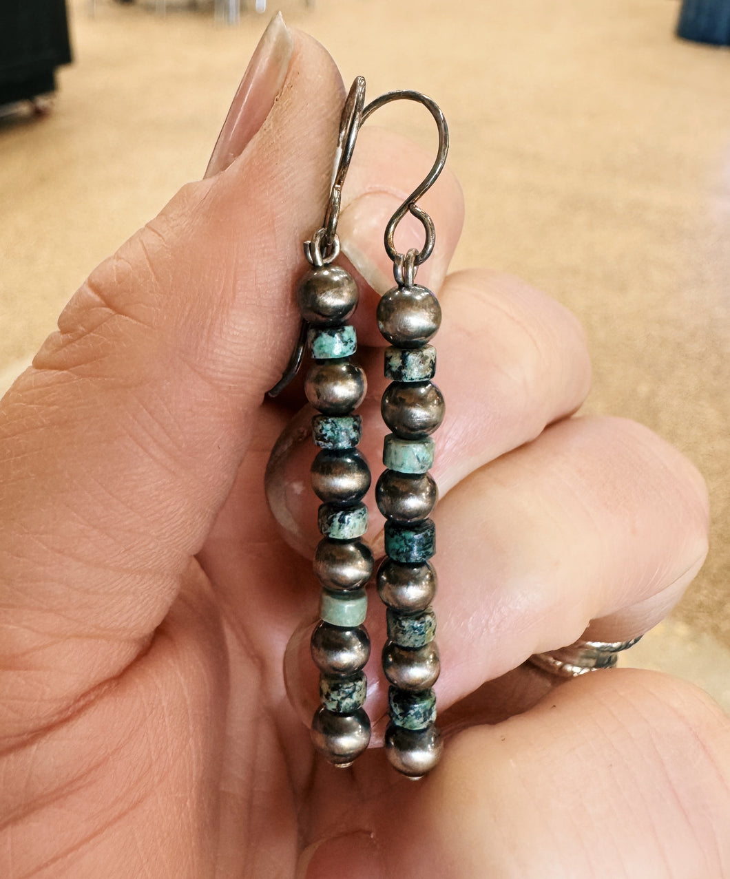 NP and Faux Turquoise Earrings
