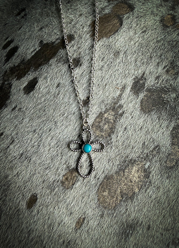 Turquoise Rope Cross