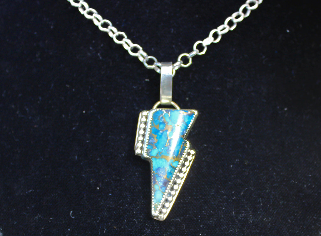 Turquoise Lightning Bolt Necklace