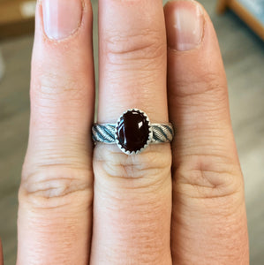 Red Agate Ring - Size 9
