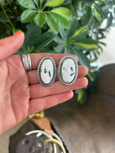 White Buffalo Earrings