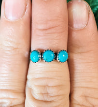 Load image into Gallery viewer, Mexican Tri-Stone Ring - Size 6