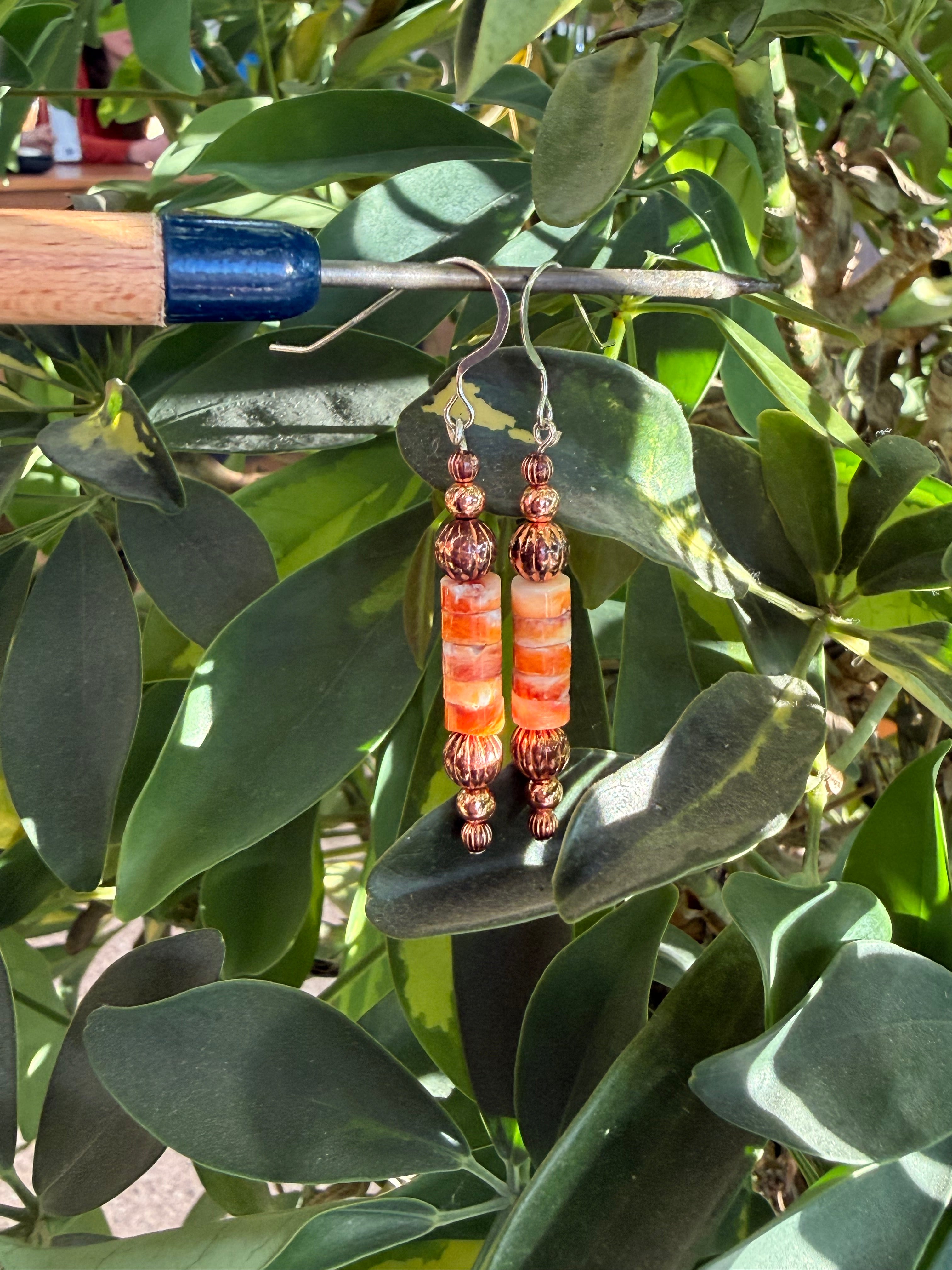 Spiny Oyster Copper Dangles