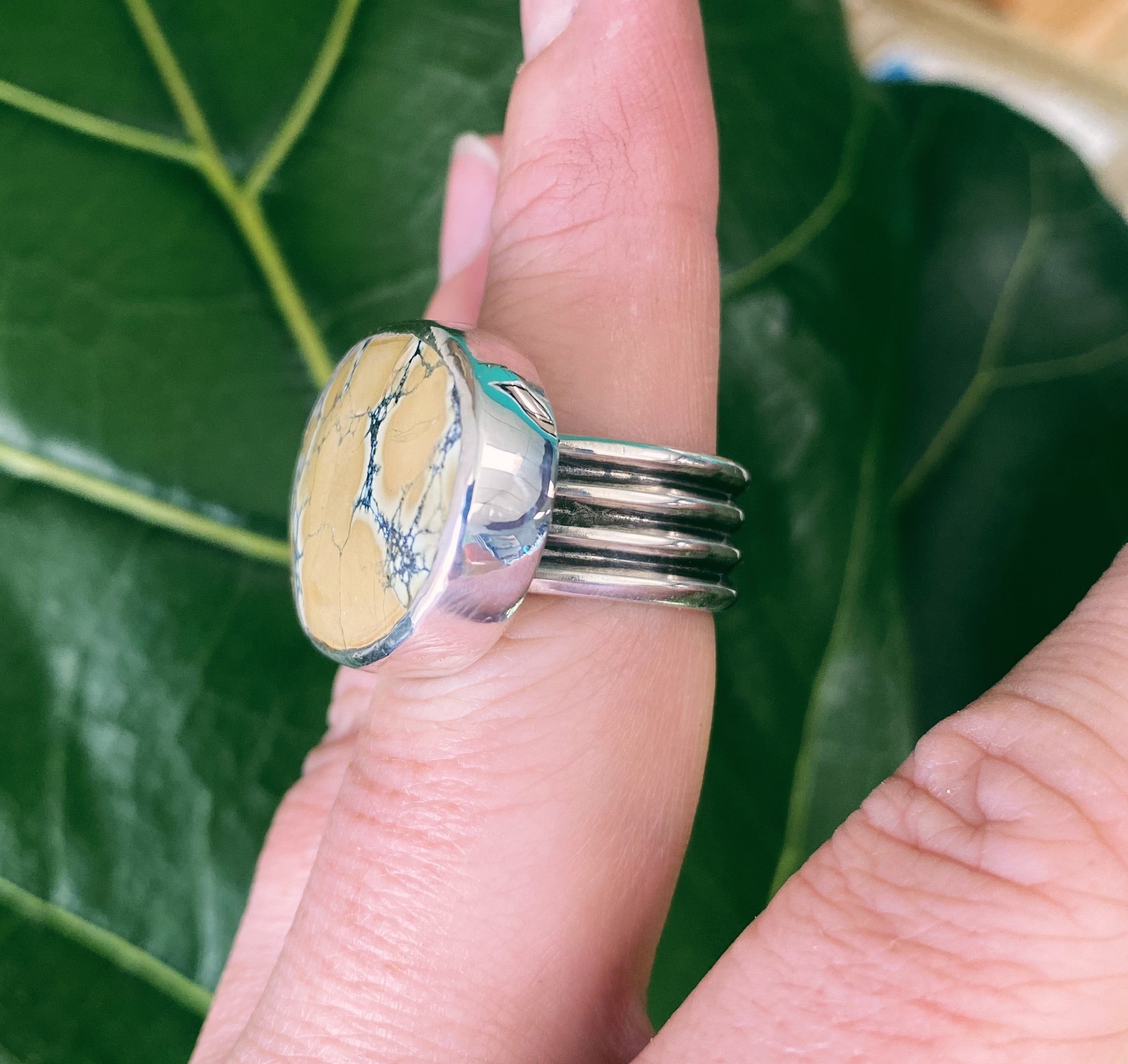 Caramel Prince Variscite Ring - Size 9