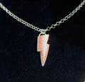 Copper Firebrick Lightning Bolt Necklace