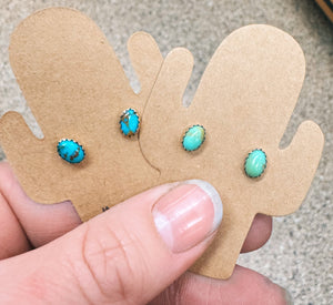 Kingman Oval Studs