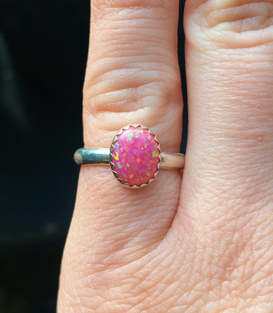 Pink Opalite Ring - Size 7