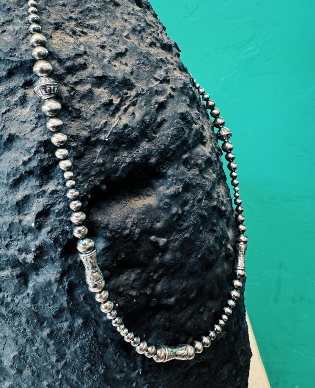 Stamped Bead NP Necklace