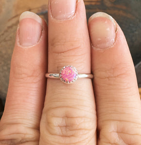 Pink Opalite Ring - Size 6.5