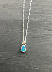 Dainty Kingman Turquoise Necklace