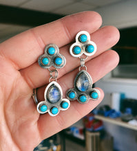 Load image into Gallery viewer, Moonstone and Mexican Dangles