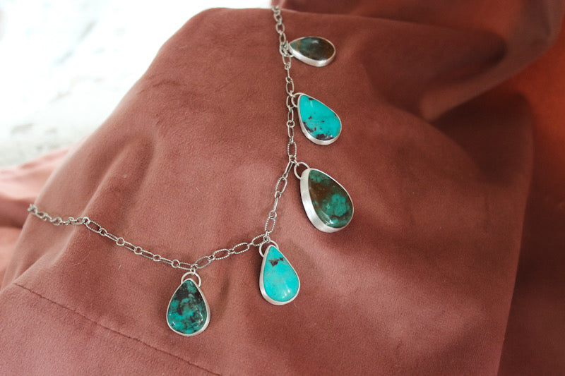 Tear Drop Charm Necklace