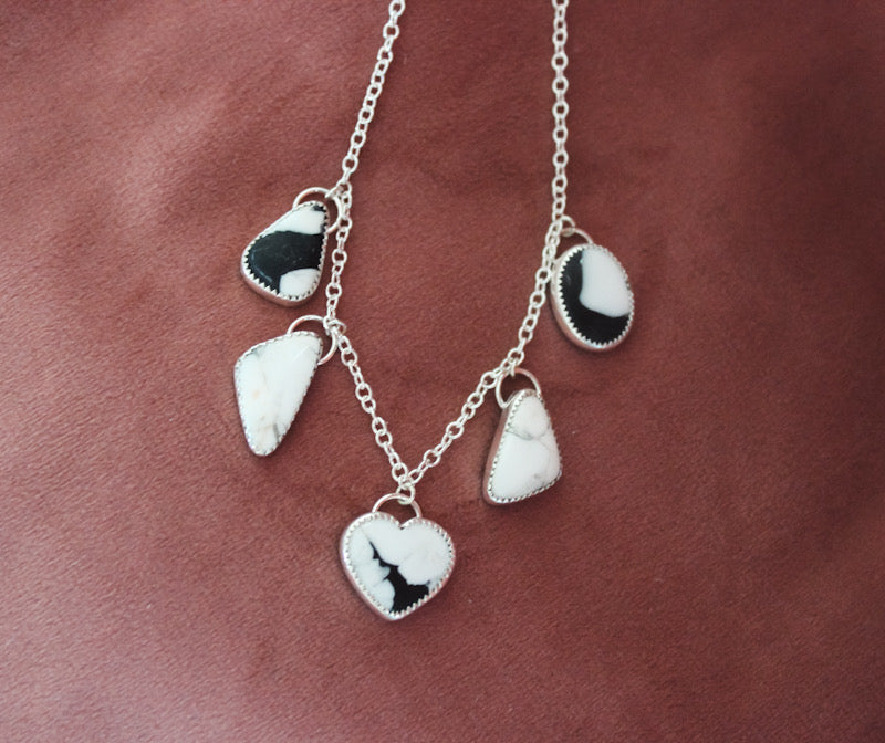 White Buffalo Charm Necklace