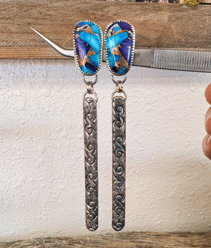 Purple Mojave Bar Dangles