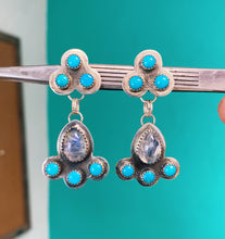 Load image into Gallery viewer, Moonstone and Mexican Dangles