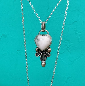 Howlite Heart Necklace