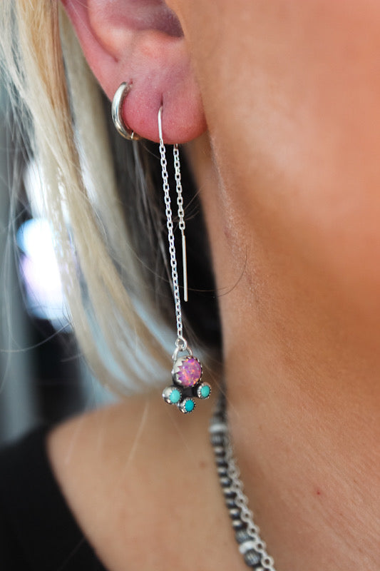 Pink Opalite Ear Threaders