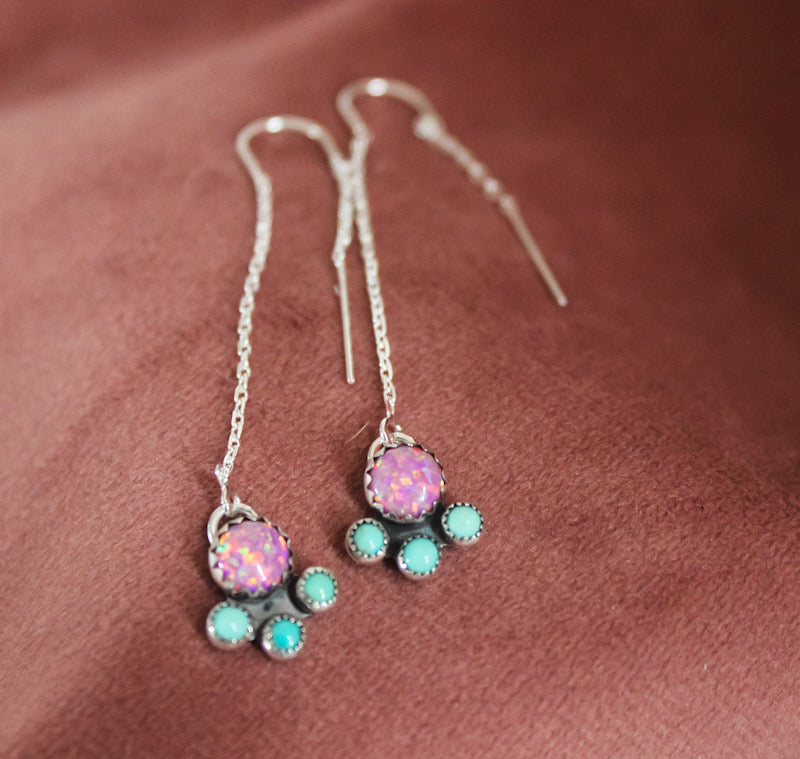 Pink Opalite Ear Threaders