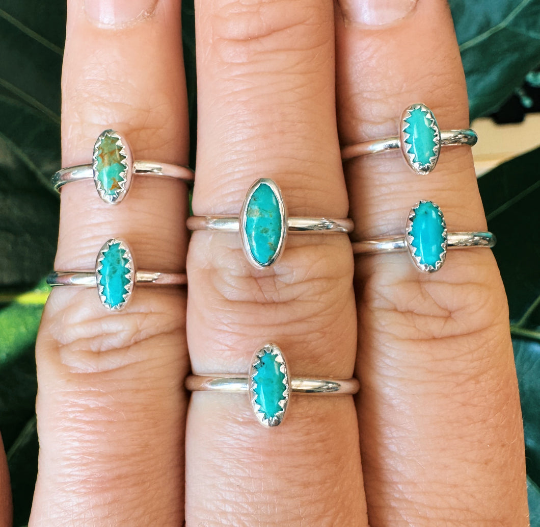 Dainty Kingman Oval Rings