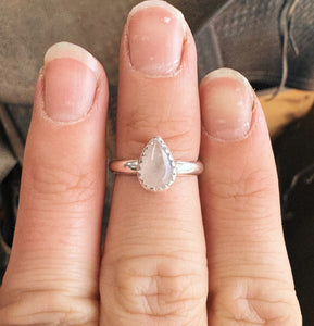 Rose Quartz Ring - Size 5.5