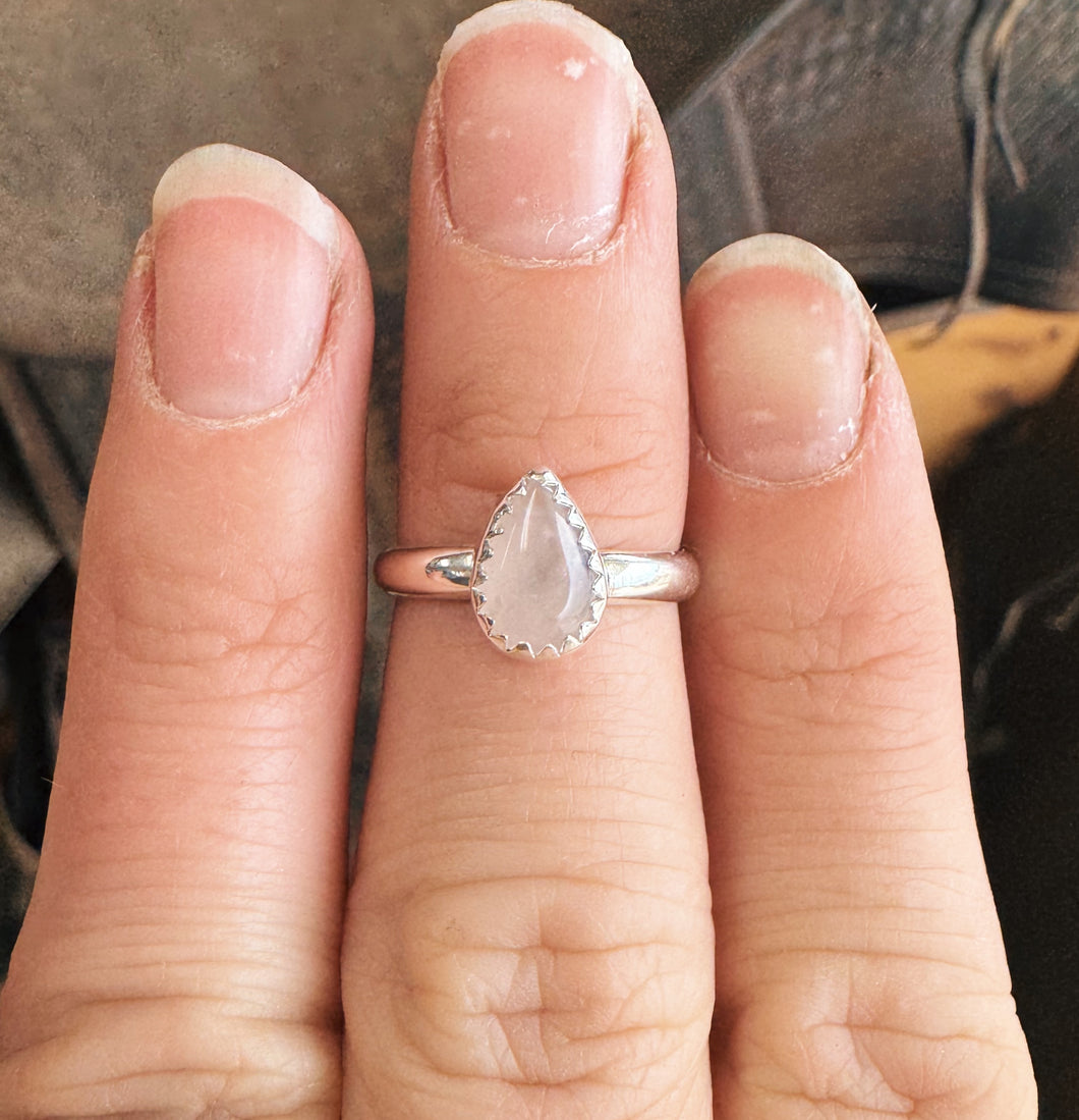 Rose Quartz Ring - Size 5.5