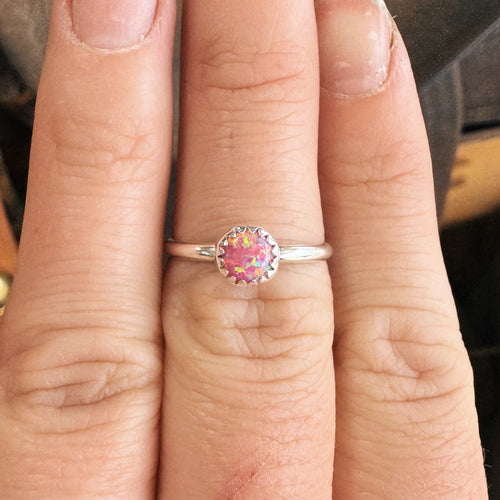Pink Opalite Ring - Size 8.5