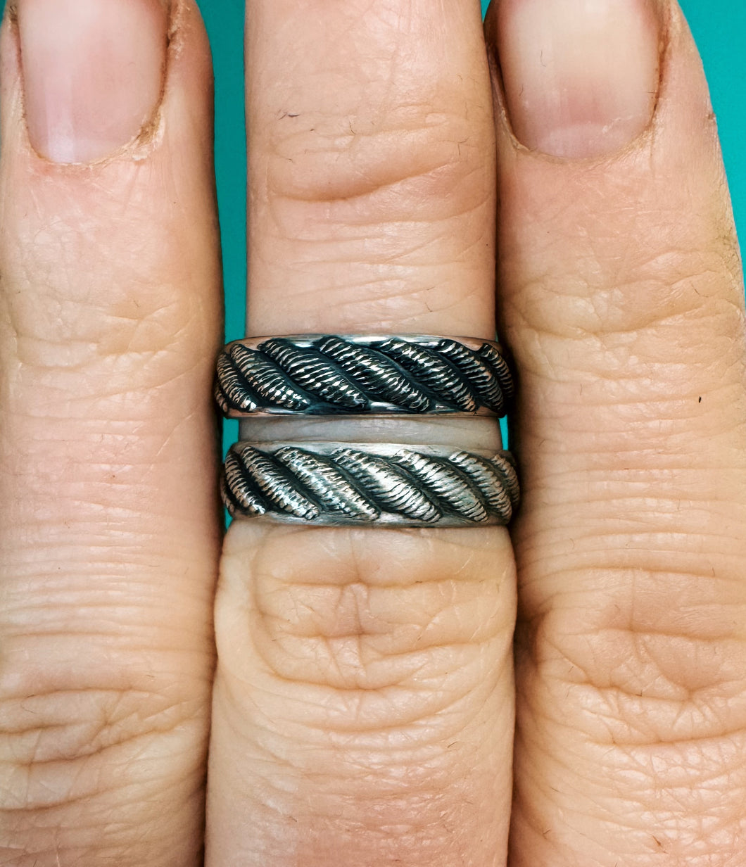 Rope Pattern Stacker Ring