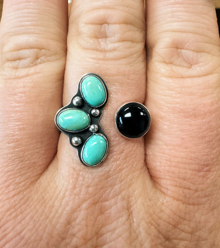 Kingman and Black Onyx Gap Ring
