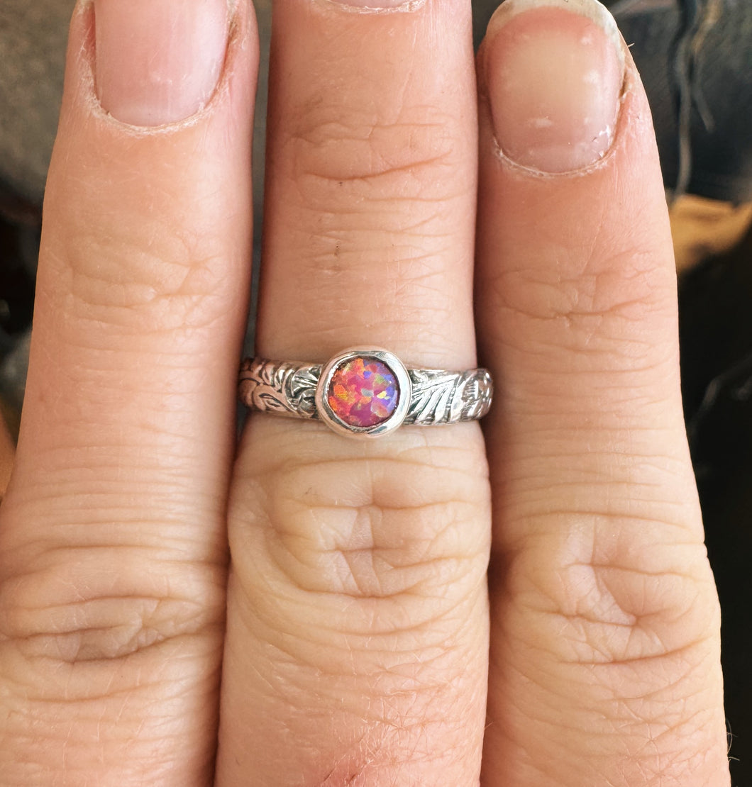 Pink Opalite Ring - Size 8