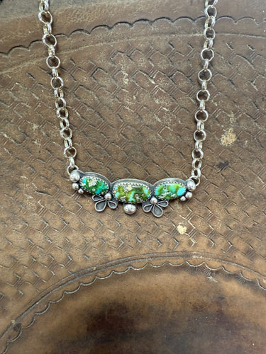 Sonoran Gold 3 Stone Filigree Necklace