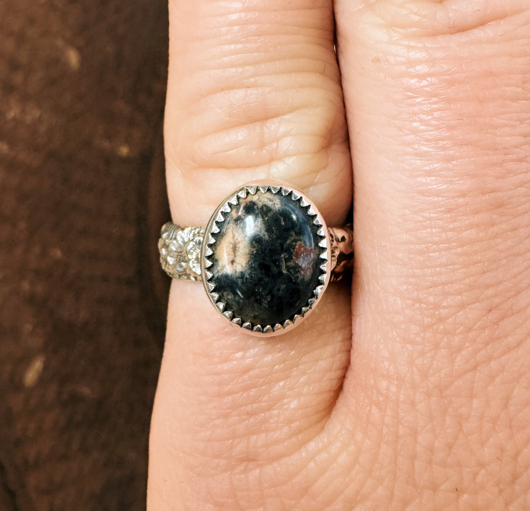 Rhodonite Ring - Size 6.5