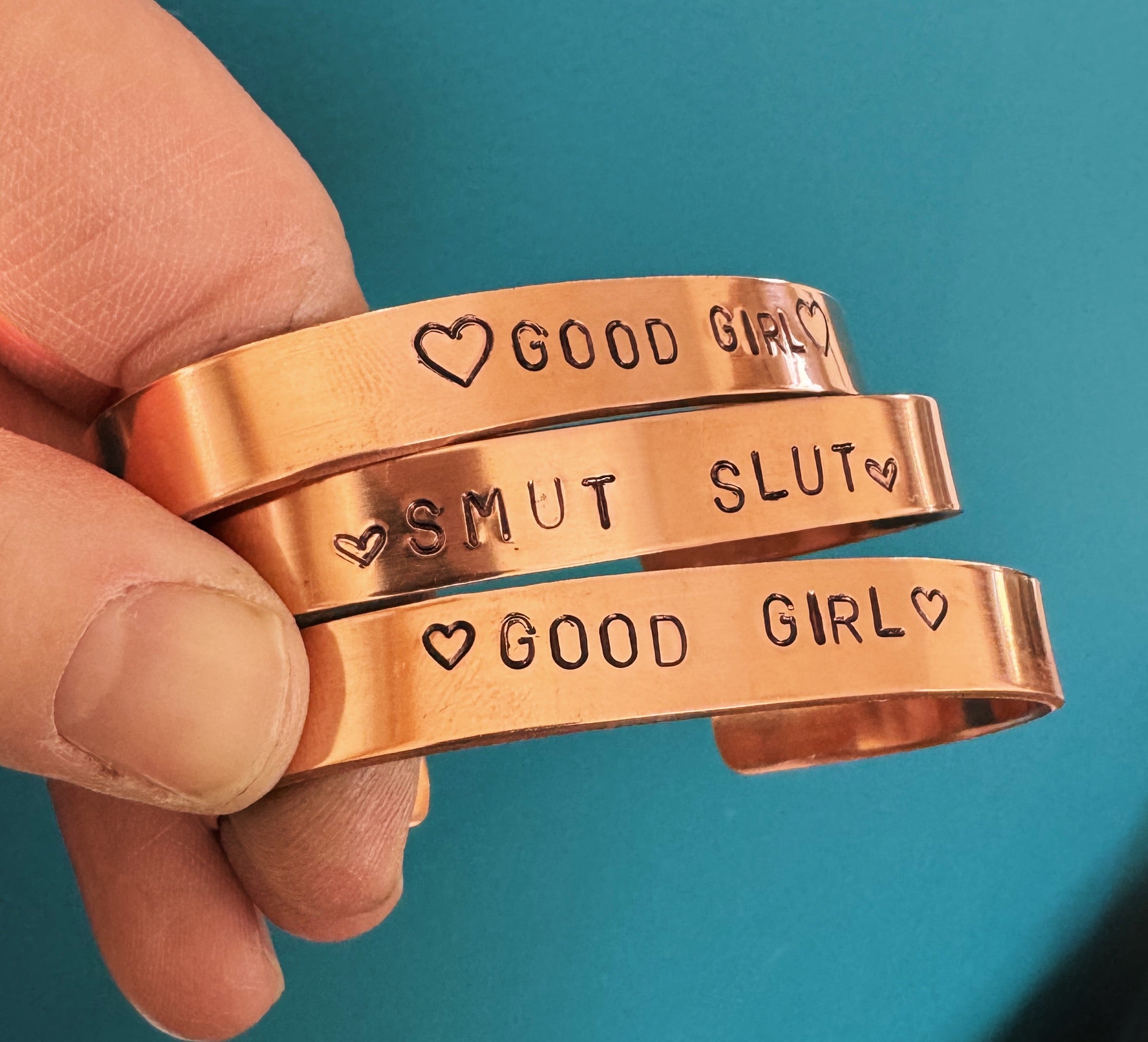 Stamped Copper Cuff