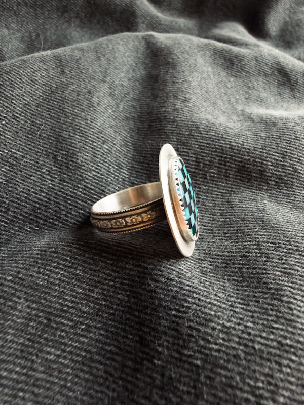 Rainbow Checked Ring