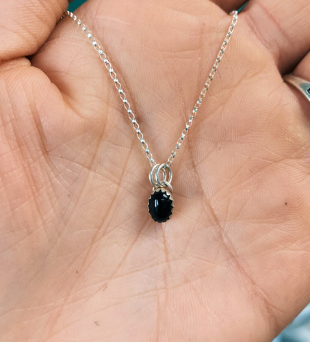 Dainty Black Onyx Necklace
