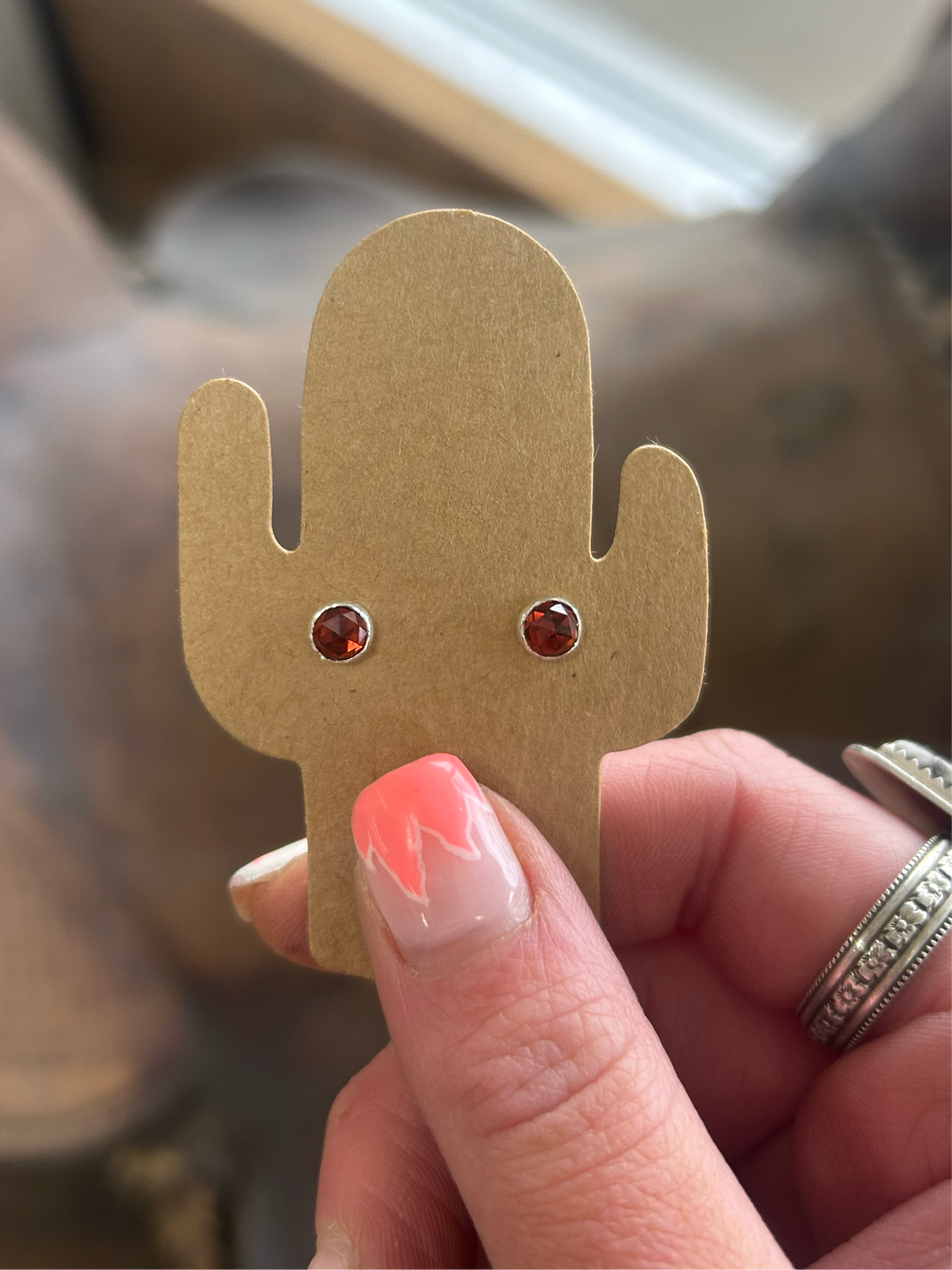 5mm Garnet Studs