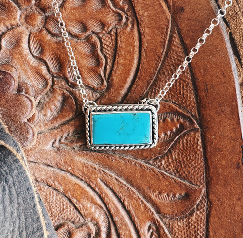 Alpine Turquoise Bar Necklace