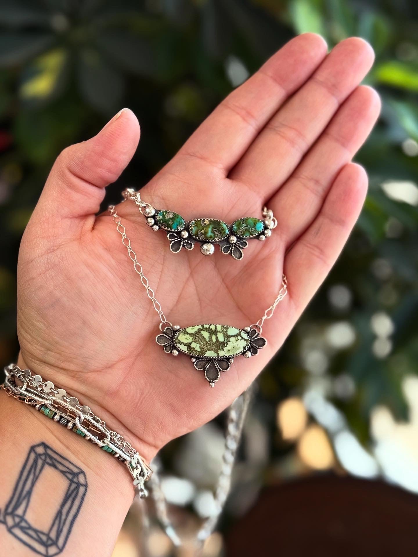 Damele Variscite Filigree Pendant