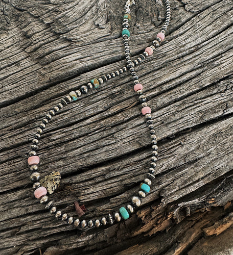 Dainty NP & Mixed Stone Choker
