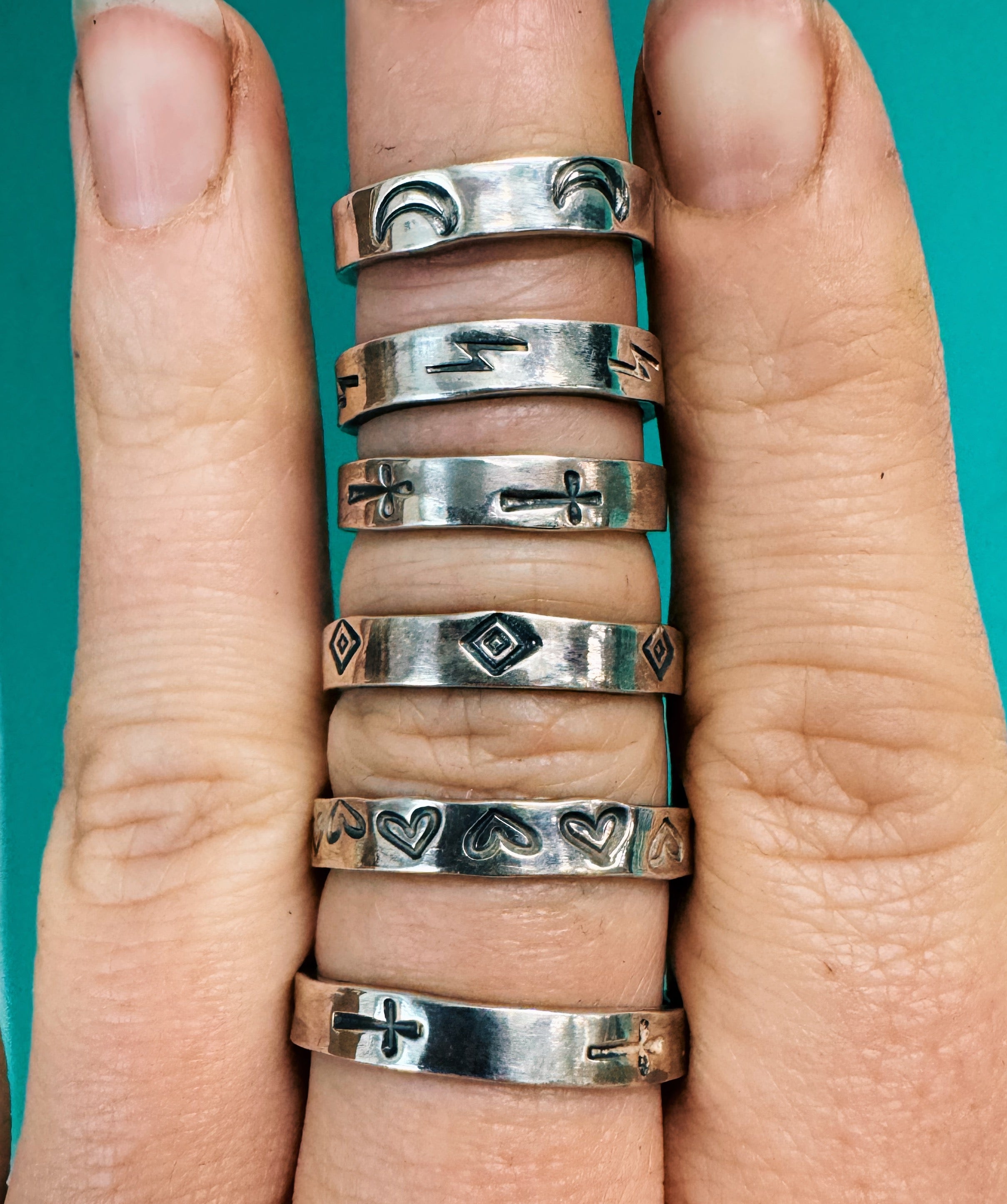 Hand Stamped Stacker Ring