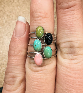 Dainty Oval Stacker Rings