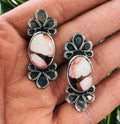 Red Dahlia Filigree Studs