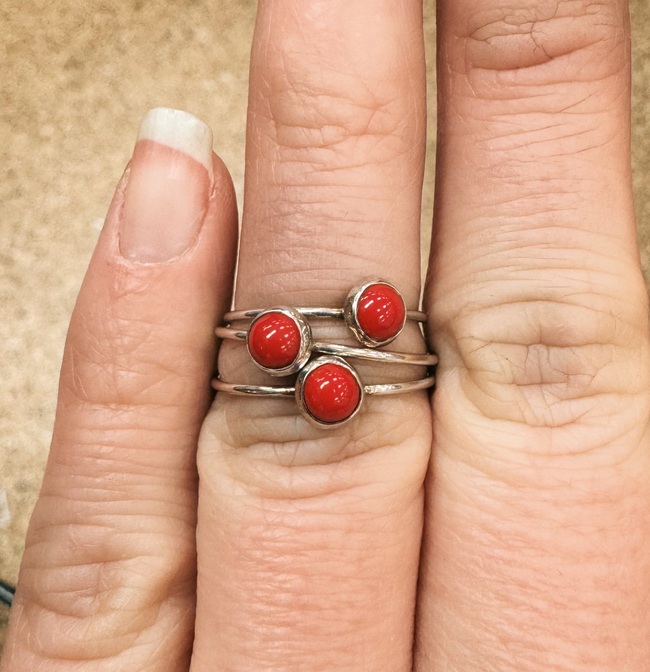 Dainty 5mm Bamboo Coral Ring