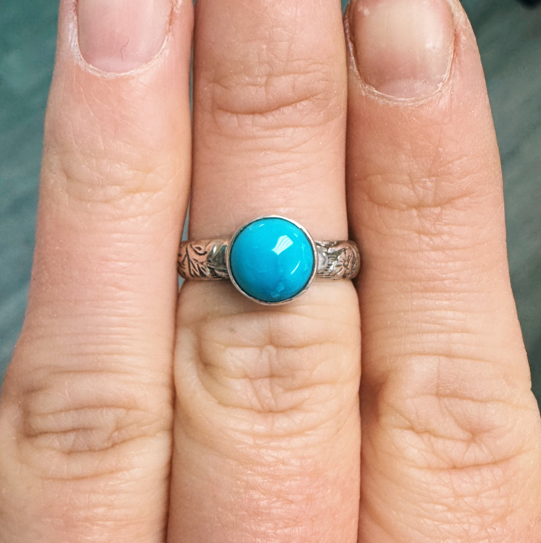 Mexican Turquoise Ring - Size 7.5