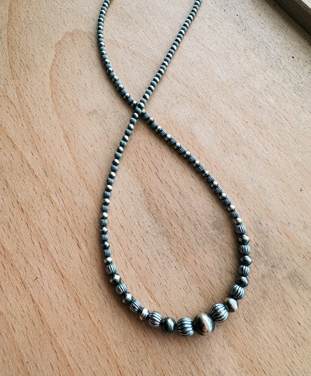 Mixed Corrugated Navajo Pearl Necklace