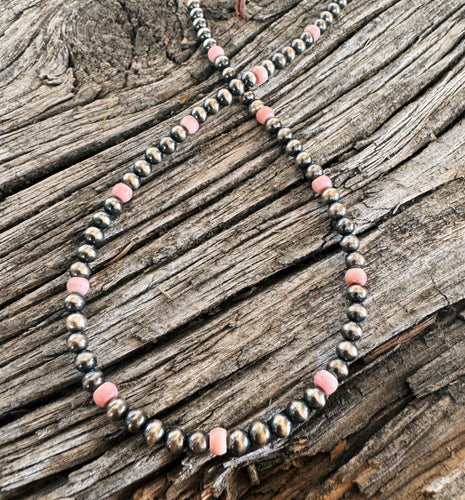 Pink Conch & NP Necklace