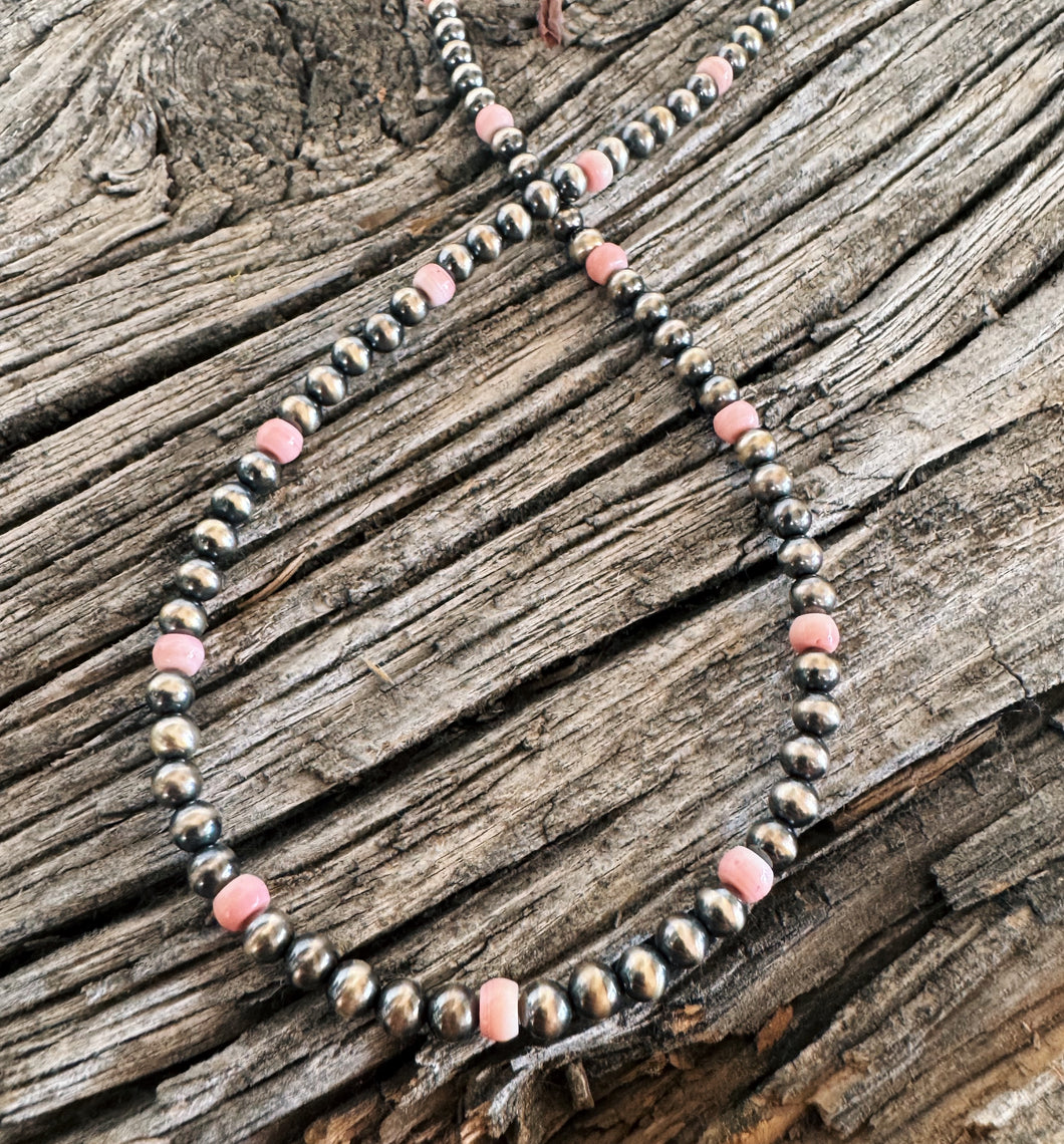 Pink Conch & NP Necklace