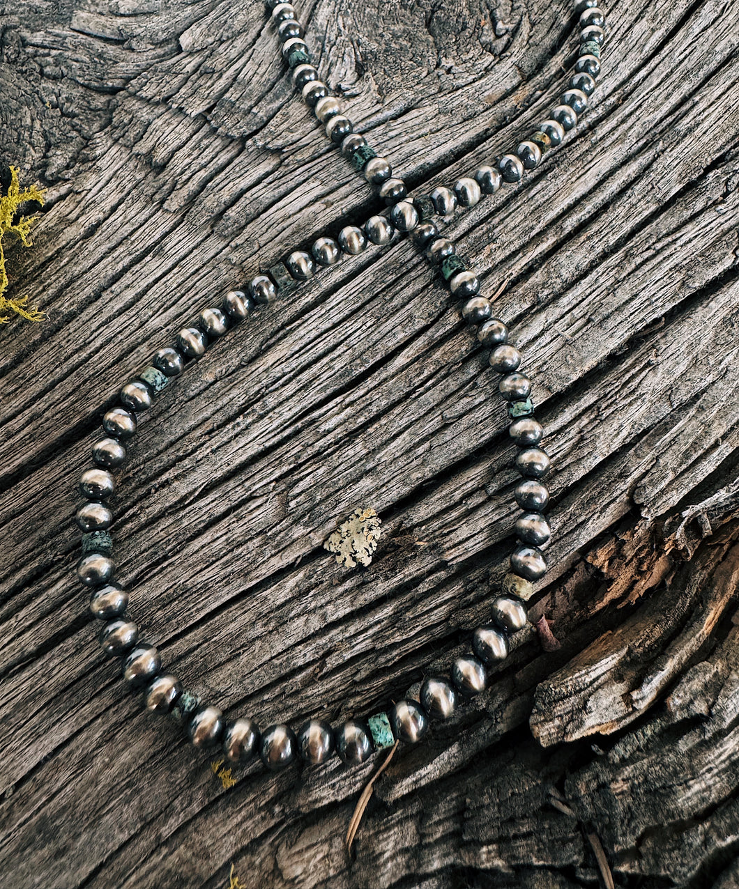 5mm & Faux Turquoise Necklace