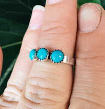 Load image into Gallery viewer, Mexican Tri-Stone Ring - Size 6