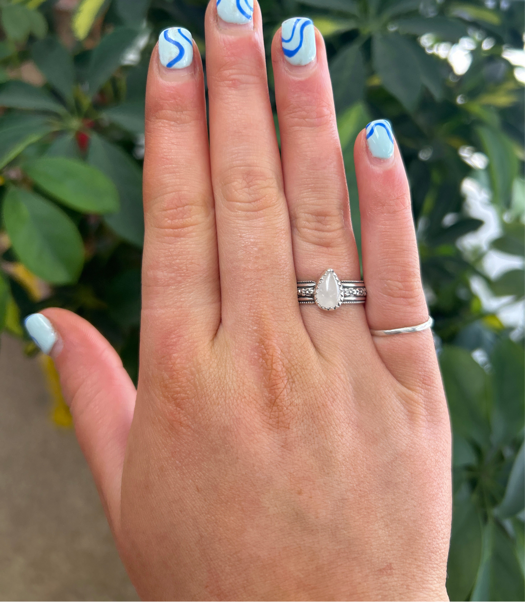 Rose Quartz Ring Size7.5